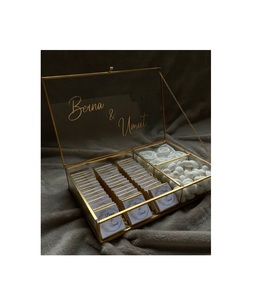 Beautifully designed luxury metal <b>glass</b> <b>jewellery</b> <b>box</b> with high quality craftsmanship perfect for elegant home decor - Product Image 1