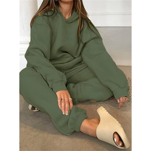 Chándales Casuales Extra Grandes para Mujer, Invierno 2026, con Logotipo Personalizado, Venta al por Mayor, Último Diseño, Trajes Deportivos Holgados y Cálidos - Product Image 4