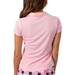 Vente en gros Vêtements de sport Doublure de golf pour femmes Polo rose T Shirt Ladies Quick Dry Slim Fit Polo Tees - Product Image 2