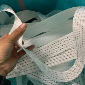 Correa de poliéster tejida de alta resistencia de 5 cm y 3 toneladas, color blanco, especializada en correas de poliéster tejidas en Vietnam, precio al por mayor, alta calidad. - Product Image 1