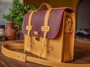 High Quality Cowhide Leather Laptop <b>Satchel</b> Unisex Premium Shoulder Handbag Women's Business Accessory Hot Selling - Product Image 3