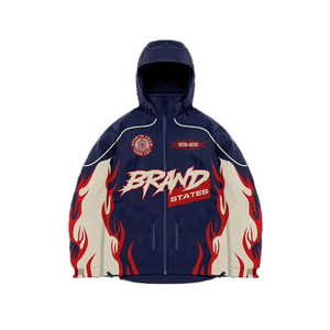 Conjunto Deportivo Informal con Capucha para Hombre, Transpirable, con Logotipo Personalizado, Chaqueta Deportiva de Poliéster/Algodón con Cremallera, Resistente al Viento - Product Image 4