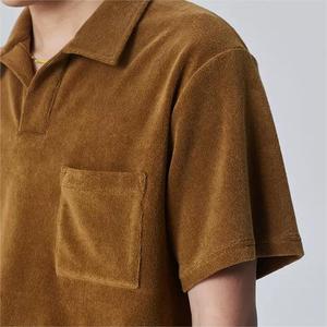 เสื้อโปโลผู้ชายผ้าโพลีเอสเตอร์สไตล์สตรีทเสื้อยืดสีทึบปักลายตามสั่งสไตล์100% - Product Image 6