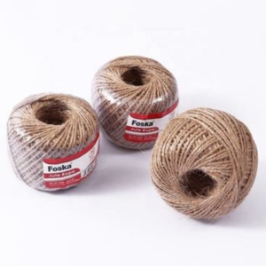 FOSKA 300 pieds 2 plis ficelle de jute naturelle 2mm 100% corde épaisse en jute marron pour l'artisanat emballage décoration de mariage - Product Image 2