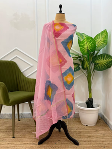 Conjunto de Kurti de 3 Piezas de Seda de Lino Banarasi Clásico Tradicional Sin Costuras para Mujer, Ropa Étnica Cómoda para Fiestas y Festivales - Product Image 2