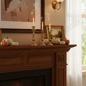 Portavelas de pilar de aluminio de tendencia superior, Juego de 3, acabado dorado, mesa decorativa para Interior del hogar, calidad de exportación - Product Image 5