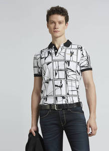 Conception OEM de chemise de golf avec logo personnalisé, anti-froissement, performance de luxe, haute qualité, 100% coton, impression par sublimation sur toute la pièce - Product Image 2