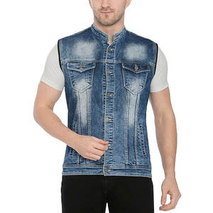 Transpirable Invierno Cálido Hombres Jeans Chaleco Ropa informal Precio razonable Hombres Jeans Chaleco para la venta - Product Image 6
