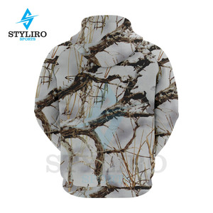 เสื้อฮู้ดดี้สำหรับล่าสัตว์ คุณภาพสูง ผลิตจากโพลีเอสเตอร์ 100% ลายปักต้นไม้สีขาว สำหรับใช้งานกลางแจ้งในฤดูหนาว - Product Image 2