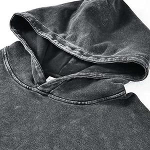 Sudaderas con capucha logotipo personalizado peso pesado Vintage lavado Sudadera con capucha para hombre de talla grande lavado ácido Sudadera con capucha 2026 nueva llegada sudadera para hombre - Product Image 6