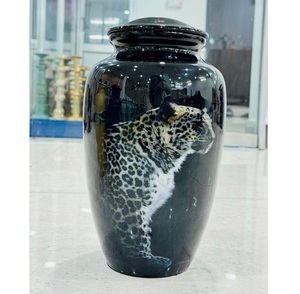 Urna de recuerdo de animales de cremación negra para cenizas, urna de Metal para cenizas humanas, urnas de entierro de lujo para cenizas humanas adultas, tamaño personalizado - Product Image 6