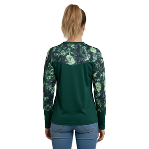 <b>Ladies</b> Full Sleeve Printed Tee Knitted Digital Printing Breathable Lightweight Soft Mercerized Cotton Fabric Stylish Casual Wear - Product Image 4