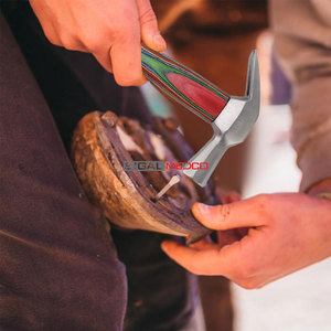 Farrier Hammer <b>Horseshoe</b> Nail Hammer German Stainless Steel Reusable Wooden Handle Professional Hoof Care Veterinary Equipment - Product Image 3