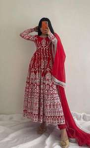 PRESENTANDO BATA ANARKALI BORDADA DE NUEVO DISEÑADOR BONITO ESTILO INDIO PARA MUJERES Y NIÑAS A PRECIO AL POR MAYOR - Product Image 6