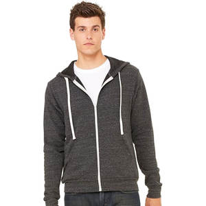 เสื้อฮู้ดมีซิปเต็มตัวสำหรับผู้ชายและผู้หญิงเสื้อสเวตเชิ้ตขนแกะมีฮู้ดสำหรับผู้ใหญ่ผ้าคอตตอนผสมสำหรับฤดูหนาว - Product Image 2