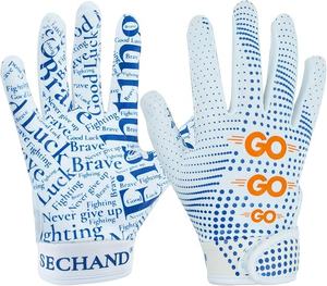 Gants de Football pour jeunes pour adolescents Gants récepteurs respirants antidérapants pour la formation scolaire Enfants Impression en silicone personnalisée - Product Image 5