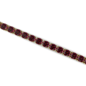 สร้อยข้อมือเทนนิสทำมือรูปโกเมนธรรมชาติทำด้วยมือเครื่องประดับทอง14K คุณภาพดีไม่เหมือนใครของขวัญสำหรับปาร์ตี้อินเทรนด์ปรับแต่งได้ - Product Image 4