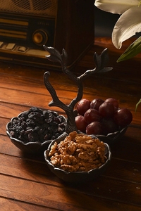 ชามใส่ถั่วอลูมิเนียม3ส่วนชามใส่ป๊อปคอร์นผลไม้ตกแต่งสีทองโบราณที่ไม่เหมือนใครวัสดุที่เป็นมิตรกับสิ่งแวดล้อม - Product Image 2