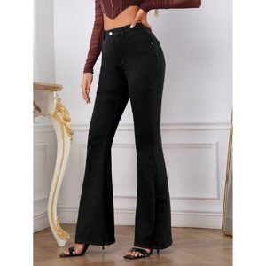 Vaqueros de mezclilla estilo retro, corte de bota, acampanados, negros, vintage, estilo callejero, a la moda, tallas 26 a 40, ecológicos - Product Image 3