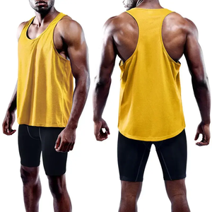 Camiseta sin mangas personalizada para hombre, camiseta sin mangas de algodón para entrenamiento con cuello redondo para hombre - Product Image 4