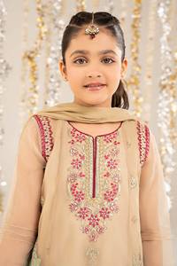 Traje Tradicional Pakistaní para Niñas, Lehenga Choli Elegante con Bordado para Fiestas y Bodas, Acrílico - Product Image 3