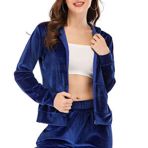 Chándales de terciopelo para mujer al por mayor, nuevo y elegante chándal de terciopelo de algodón para hombre, chándal de terciopelo ajustado para correr - Product Image 5