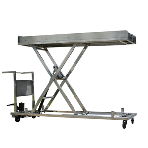 Carretilla elevadora de pedal hidráulica con bandeja de acero inoxidable 304 Elevador de carro de cadáver para uso hospitalario - Product Image 3