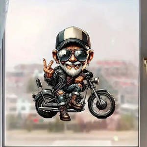 Autocollant de moto personnalisé de style ancien motard, autocollant imperméable pour la décoration, maître motard - Product Image 2