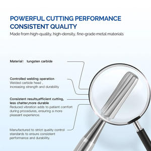 หัวกรอฟันคาร์ไบด์แบบตรง 5 ชิ้น สำหรับเตรียมร่องฟัน อะมัลกัม FG 245 โดย amrid surgical - Product Image 5