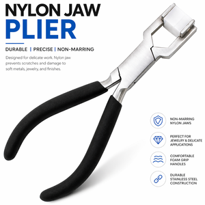 Pince à bec plat en nylon pour la fabrication de bijoux, outil anti-rayures, pince à bec souple pour l'enroulement de fil, prise en main durable - Product Image 2