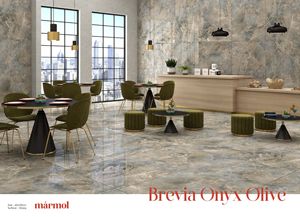 BREVIAN ONYX OLIVE 600x1200mm Carreaux de porcelaine émaillée Design européen moderne pour l'isolation thermique Fonction antidérapante - Product Image 2