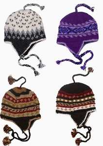 Bonnets d'hiver à oreilles couvrantes en laine de Nouvelle-Zélande 100% tricotés à la main avec doublure en polaire - Product Image 4