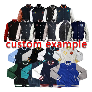 Stand de veste universitaire personnalisée pour hommes qualité supérieure toile décontractée manches en cuir Baseball Letterman Bomber Coat Logo personnalisé - Product Image 3