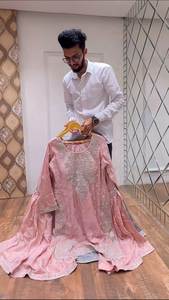 Recién llegado Heavy Top-Sharara Collection Chinon telas de seda con bordado lentejuelas diseño trabajo para mujer ropa de fiesta - Product Image 2