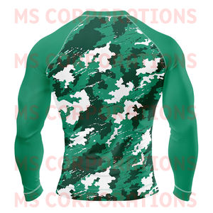 Vêtements de fitness pour hommes de haute qualité, rashguard à fort impact, dernier design, 100% polyester 220g, couleurs et tailles personnalisées, logo personnalisé, OEM - Product Image 4