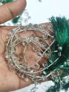 Perles de haute qualité EMINENT JEWEL en améthyste verte naturelle, forme poire, facettées, 6x10mm, perles graduées, brin de 8 pouces de long - Product Image 5