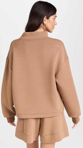 Soft Fleece <b>Ladies</b> <b>Black</b> Pullover <b>Sweatshirt</b> Knitted Crewneck Drop Shoulder Eco Friendly Casual Cotton Streetwear - Product Image 6