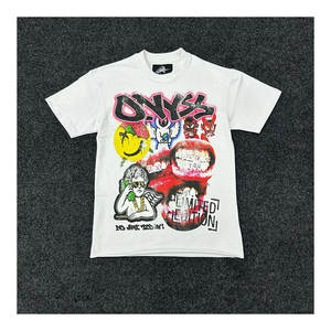 OEM Unisex Heavy Cotton O-Neck Printed T-Shirt Custom Logo Patrón sólido Loose Fit 100% Cotton Oversize T-Shirt para hombres - Product Image 1