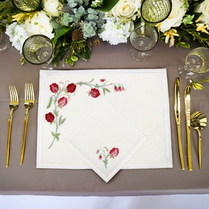 Ensembles de napperons de fleurs brodés à la main en gros personnalisés pour les mariages, la maison ou les événements à l'hôtel - Product Image 4