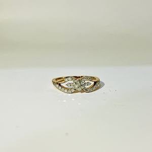 Anillo de diamante de flor doblada de oro rosa certificado GGL H I Color SI3 I1 claridad redondo brillante joyería de compromiso piedra Natural - Product Image 4