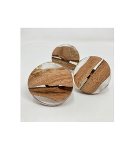 Poignée de porte en bois et résine moderne de luxe, aspect moderne, quincaillerie de meubles, tiroir pour poignée, dernier style élégant, poignée de porte de cuisine - Product Image 5