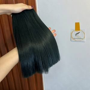 Paquets de cheveux humains bruts vietnamiens Double trame d'os de cheveux droite avec fermeture à lacet ensemble frontal de perruque de cheveux humains - Product Image 1