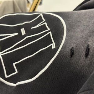 Ventes en gros de survêtements pour hommes en taille plus, sweat-shirt à fermeture éclair et pantalon de survêtement, style vintage, tissu en molleton 100% coton, appliqué brodé - Product Image 5