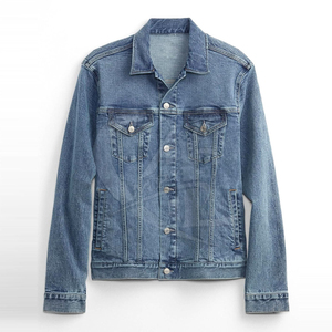 Chaqueta vaquera para hombre con estilo hecha a medida 2025, resistente al viento y cómoda con opción de diseñar su propio logotipo, estilo informal - Product Image 1