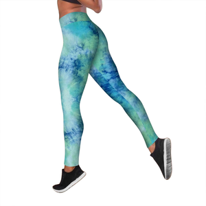 Tie Dye Gym Shorts Mujeres Fitness Levantamiento de cadera Yoga Entrenamiento Pantalones cortos ajustados Leggings sin costuras Push up Yoga Deportes - Product Image 2