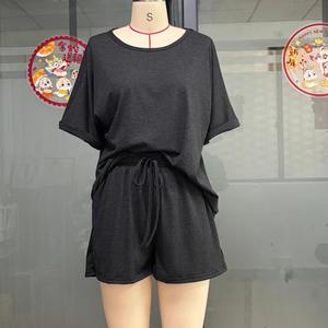 2025ชุดลำลองสำหรับผู้หญิงชุด2ชิ้นสำหรับฤดูร้อนกางเกงขาสั้นผ้าคอตตอนโอเวอร์ไซส์ลายลูกไม้มีสไตล์มีกระดุมประดับเลื่อม - Product Image 5