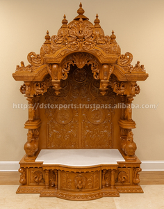 Meilleure qualité teck en bois sculpté maison Mandir DST exportations tendance taille personnalisée sculpté à la main grande taille traditionnelle Pooja Temple UK - Product Image 3
