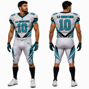 <b>Elite</b> Custom American Football Uniform Set Sublimated Game Jersey and Performance Pants Personalized Team Identity Player Name - Product Image 2