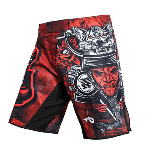 Shorts MMA KOTTON KOALA unisexe en polyester/coton lavé uni noir 220g, séchage rapide, haute qualité - Product Image 3
