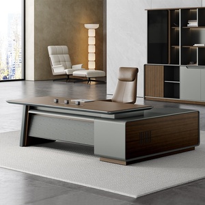 Modern Manager <b>Office</b> <b>Table</b> with Ergonomic Design and Cable Management - Product Image 5